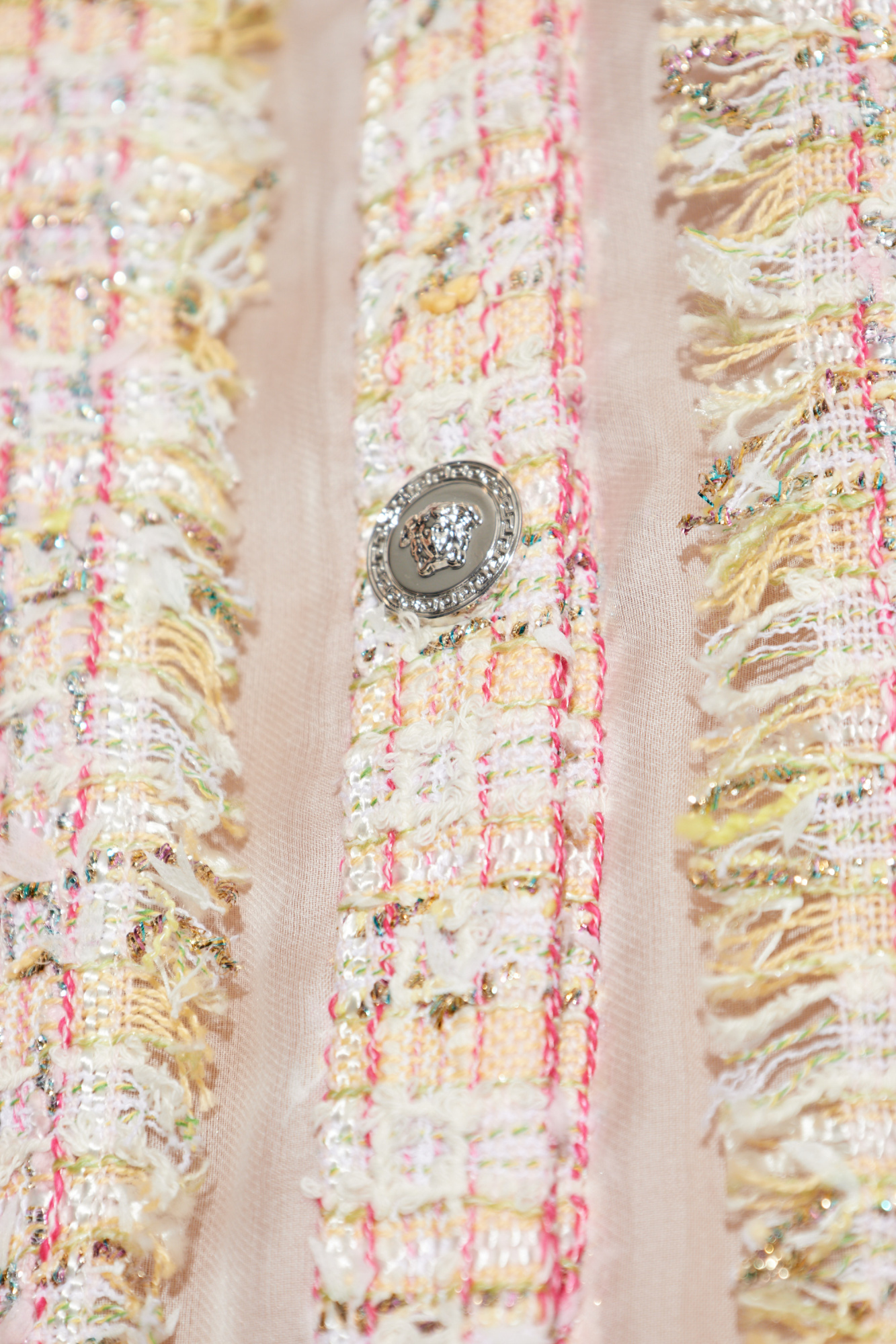 CHANEL 21S RUNWAY FANTASY TWEED VEST PINK 38FR – Wararni.com